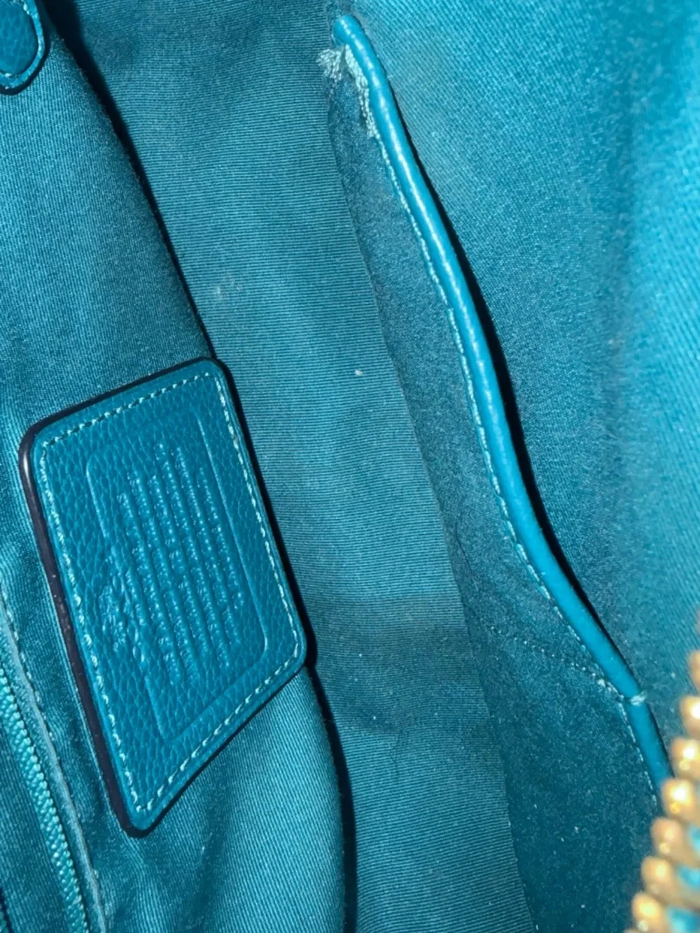 Coach Teal Leather Hobo Shoulder Bag